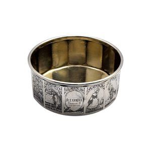 Gorham Silver Gold Wash Interior Nursery Rhyme Child's Bowl w/ Engraving #14018